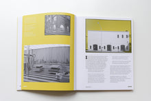Load image into Gallery viewer, Spread from the book 'Grounds, Romberg &amp; Boyd: Melbourne’s Midcentury Modernists' featuring a photo of Jimmy Watson's Wine Bar and other projects by the practice. ISBN 9781922601278
